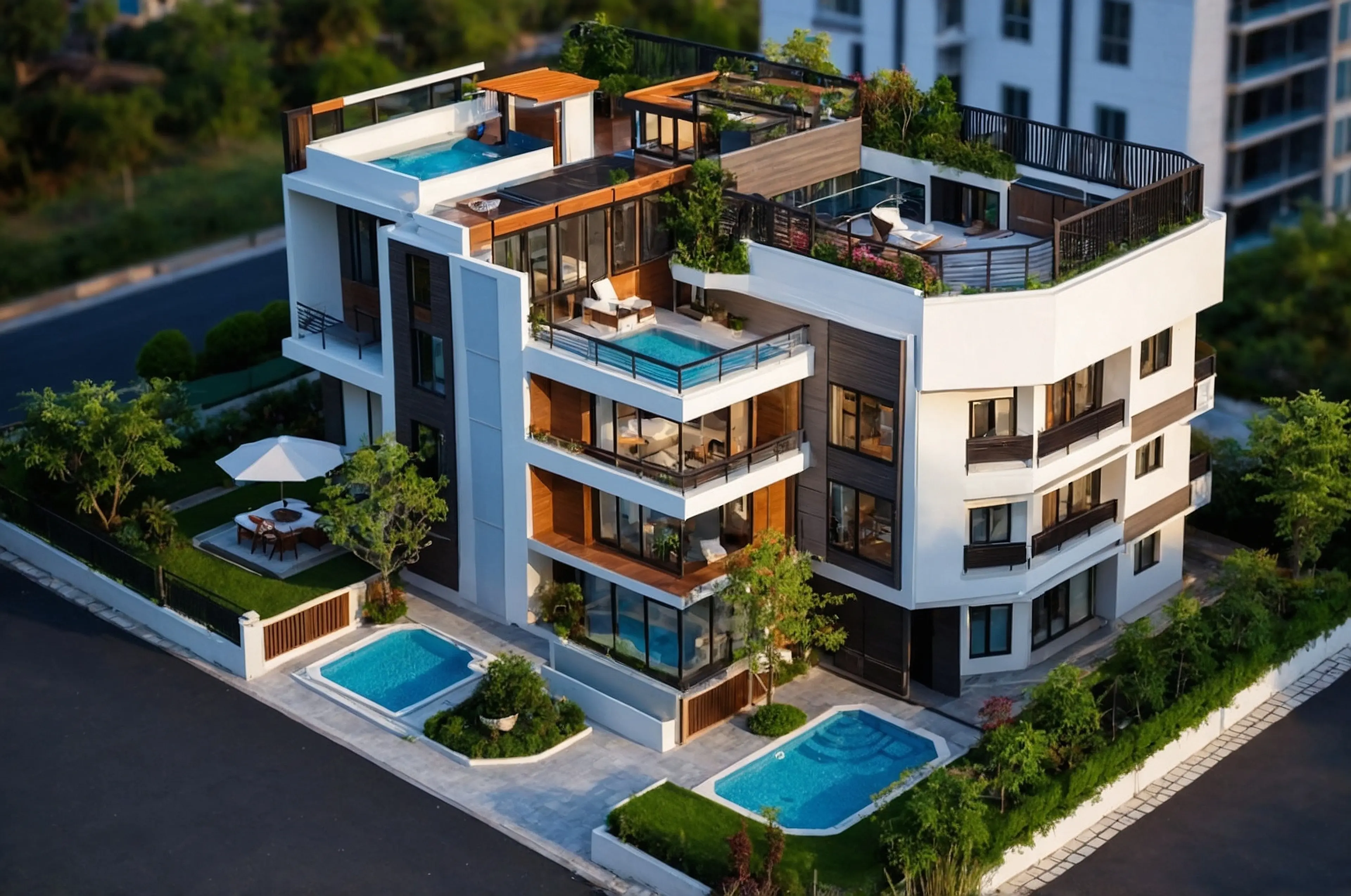 A beautiful, modern residential area